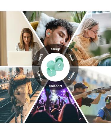 Buy Silicone Ear Plugs for Sleeping & Swimming - Noise Cancelling 32dB Protection for Kids & Adults - Comfortable Durable Green - Buy Online on GoSupps.com