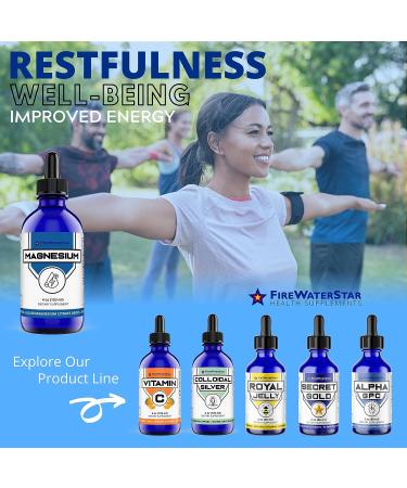 Organic Non-GMO Magnesium Citrate Liquid Drops - 4oz - Supports Energy, Muscles, Nerves - Vegan Bioactive Supplement for Adults & Kids - Buy Online on GoSupps.com
