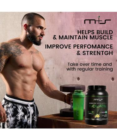 M+S 100% Grass Fed Hydrolyzed Whey Protein Isolate Powder - Gluten Free Fast Absorbing Easy Digesting Stevia Sweetened Vanilla (2.05 Lb - Buy Online on GoSupps.com