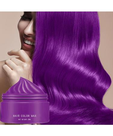 Colored Hair Wax30 ml Temporary Hair Color Washable Color Mud Styling Cream for Teenagers Festivals Parties Cosplay Purple C - Buy Online on GoSupps.com