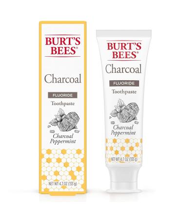 Burt s Bees Charcoal Toothpaste with Fluoride - Peppermint Flavor 4.7 oz | International Shipping Available - Buy Online on GoSupps.com