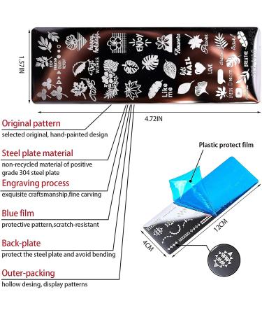 NICENEEDED Dreamcatcher Nail Art Stamping Kit - 6 Templates, 1 Stamper, 1 Scraper, Manicure Tool for DIY Decoration - Style 5 - Buy Online on GoSupps.com
