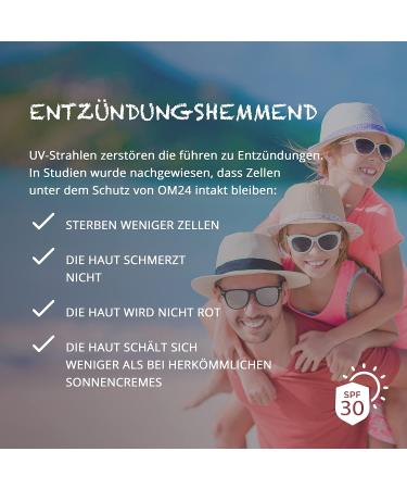 Omnimedica Natural Sunscreen SPF 30 - Body & Facial Protection Against Pigment Spots with Swiss OM24 Green Tea Extract - 100ml for All Skin Types - Buy Online on GoSupps.com