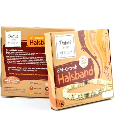 Custom EM Ceramic Collar for Dogs & Cats | Handmade US Paracord | 31-40 cm Black-White - Buy Online on GoSupps.com