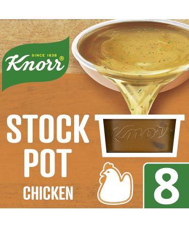 Knorr Chicken Stock Pots 8x 28g Single - Gluten-Free, Rich Chicken Flavour - Buy Online on GoSupps.com