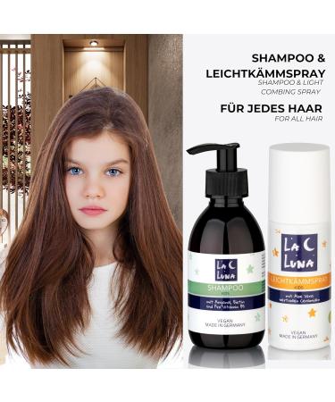 THE MOON La Luna Hair Shampoo for children light comb spray with aloe vera valuable ceramides no pulling vegan La Luna hair care hair treatment boys and girls hair care leave in 350 ml - Buy Online on GoSupps.com