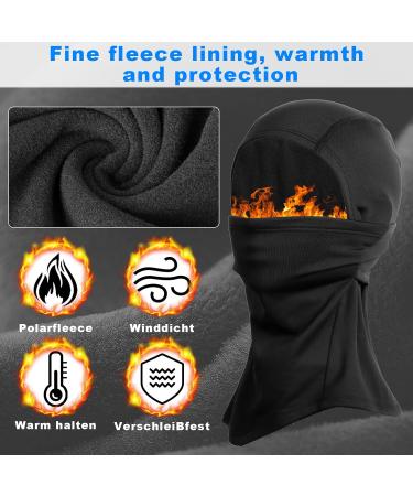 Corpower Kids Storm Hood - 2-Piece Winter Ski Mask & Face Hood for Girls | Outdoor Sports Bicycle Hat - Black - Buy Online on GoSupps.com