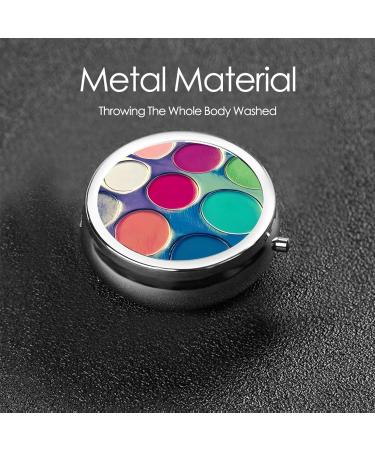 Round Color Palette Pill Box - 3 Compartment Travel Organizer | Portable & Convenient for International Shipping - Buy Online on GoSupps.com