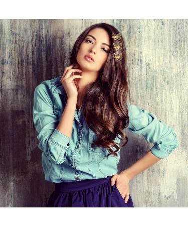 24-Piece Gold Butterfly Hair Clips for Women and Girls - Metal Hollow Hairpins in Left and Right Styles - Buy Online on GoSupps.com