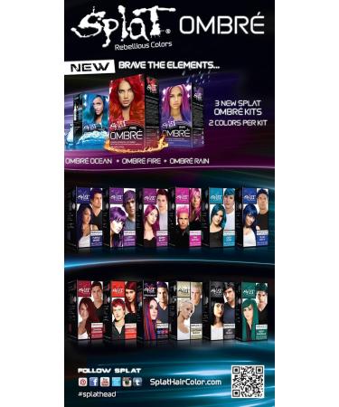 Splat Rebellious Colors Hair Coloring Kit - Rain Ombre | Bold Vibrant Hair Color for International Shipping - Buy Online on GoSupps.com