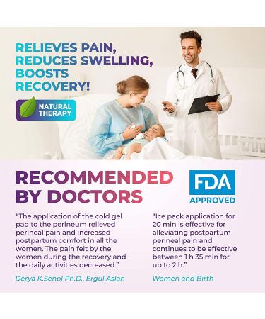 Reusable Perineal Ice Packs for Hemorrhoids & Postpartum Relief - Washable Sleeves, Ideal for Vaginal Pain & Groin Discomfort - Buy Online on GoSupps.com