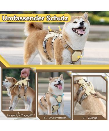 Multi-Purpose Dog Harness & Leash Set | Outbreak-Proof Anti-Train Harness for Small & Medium Dogs - Beige - Buy Online on GoSupps.com