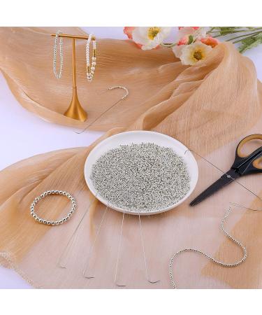 SAVITA 8pcs Curved Beading Needles Set - Stainless Steel Large Eye Needles with Handle for Jewelry Making - Buy Online on GoSupps.com