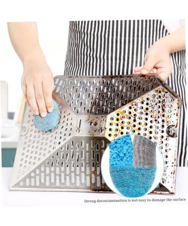 Steel Wool Scrubber 20 PCS Reusable Wire Wool Soap Pads Absorbent Pre-Soaped Scouring Pad for Household Cleaning Kitchen Dishes & Metal Grills Blue - Buy Online on GoSupps.com