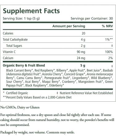 The Synergy Company Berry Power Organic 150g Powder - Buy Online on GoSupps.com