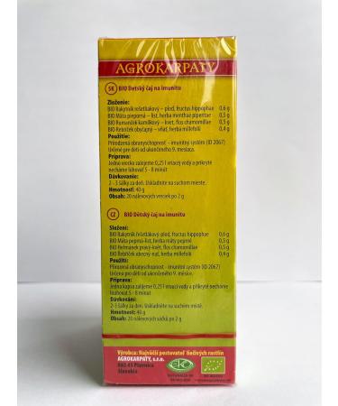 Children's Tea for Immunity | Pure Natural Herbal Tea Grown in Europe (20 Tea Bags 40g) - Buy Online on GoSupps.com