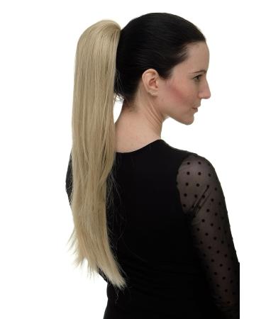 WIG ME UP WK06-22 Ash Blonde Hairpiece - Voluminous Straight Braid Ponytail with Mini Butterfly Clip - 60 cm - Buy Online on GoSupps.com