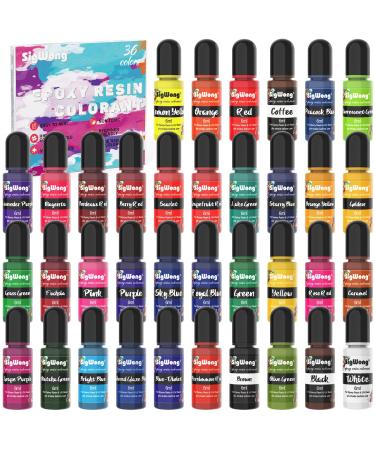 Epoxy Resin Pigment - 24 Colors Liquid Translucent Colorant Highly  Concentrated Epoxy Resin Dye for DIY Jewelry Making Paint Craft - 6ml Each  with 6 Colors Resin Glitter