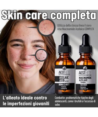  Aesthete Aeshete Azelaic Acid 10% Facial Peeling | 100 ml Rinsing Exfoliator with Fruit Acid Blend | For Oily Skin Combined Sensitive Skin | Anti Dilated Pores Pimples Dyschromia - Buy Online on GoSupps.com