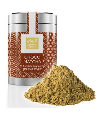 Buy Tea Uniqo Choco Matcha Powder | Japanese Green Tea for Drinks Baking & Cooking | No Artificial Dyes in Elegant Can - Buy Online on GoSupps.com
