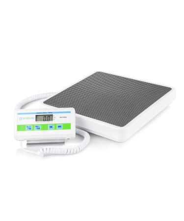 Medical Grade Floor Scale - Portable - Easy to Read Digital Display - Heavy Duty - Home, Hospital & Physician Use - Pound & Kilogram Settings - 12" x 12.5" Platform - 550 lb Limit by Patient Aid