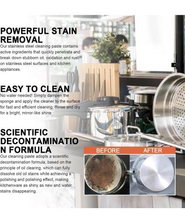 Pot and Pan Cleaner Polishing Pot Cleaner | Quick Oven Cleaner Fast Kitchen Supplies for Stubborn Rust Stains Household Hard Water Deposits Lvtfco 200g - Buy Online on GoSupps.com