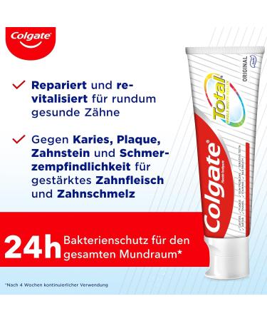 Buy Colgate Total Original Toothpaste 75ml - Ultimate Tooth Cleaning & 12-Hour Protection for Healthy Mouth - International Shipping Available - Buy Online on GoSupps.com