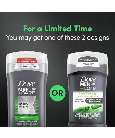 Dove Men+Care Deodorant Stick for Men Extra Fresh 4 Count Aluminum Free 3 oz & Body and Face Wash Clean Comfort 4 Count for Healthier and Stronger Skin Effectively Washes Away Bacteria - Buy Online on GoSupps.com