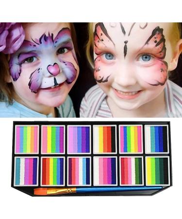  Qyljeiwred Adult face and body paint Water-based stain-resistant and washable 12 grids with brush markers for theater women girls parties Halloween - Buy Online on GoSupps.com