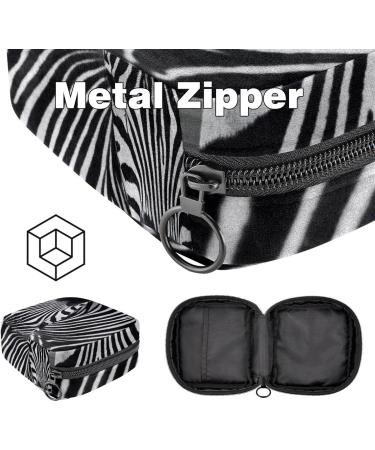 Women's Zebra Menstrual Cup Storage Bag - Portable Bandages & Napkin Pocket for Girls & Teens - Buy Online on GoSupps.com