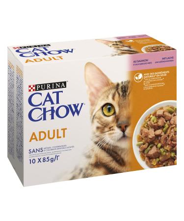 Cat Chow dry food for adults rich in salmon/green beans for cats lunch bag salmon 850 g (1 pack)