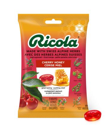 Ricola Cherry Honey Cough Drops 19 Count Bag