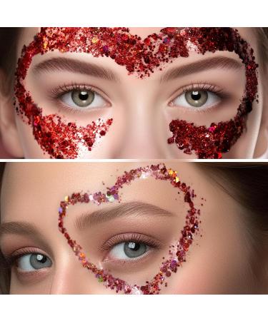 Teenitor Body Glitter Gel - 12 Colors Face & Hair Glitter for Festivals Halloween Makeup | Perfect for All Skin Types - Buy Online on GoSupps.com
