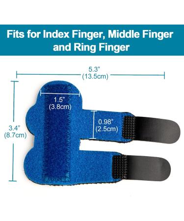 Welnove Finger Clips - 2 PCS Finger Splint for Mallet Trigger & Broken Fingers | Finger Stabilizer Support - Blue Medium - Buy Online on GoSupps.com