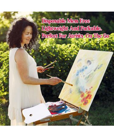 Disposable Palette Paper Pad | 50 Sheets 9x12 Inch 80GSM | For Oil, Acrylic, Watercolors, Gouache | Bleed-Proof White Mixing Sheets | Ideal for Artists | 2 Pack - Buy Online on GoSupps.com
