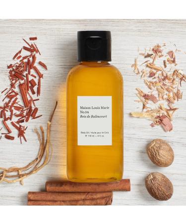 Maison Louis Marie No.04 Bois de Balincourt Natural Body Oil - Luxury Clean Beauty | Non-Toxic Fragrance (4 fl oz) - Buy Online on GoSupps.com