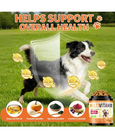 Omega 3 for Dogs 500 Chews Skin & Coat Supplement for Dog and Dog Multivitamin - Buy Online on GoSupps.com