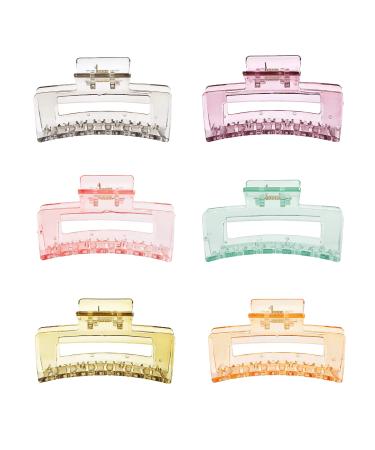 2023 New Jelly Hair Clips Acrylic Black Hair Clips Wonderful Gift Strong Hold Claw Hair Clips for Women Thick Hair & Thin Hair  cute color - Buy Online on GoSupps.com