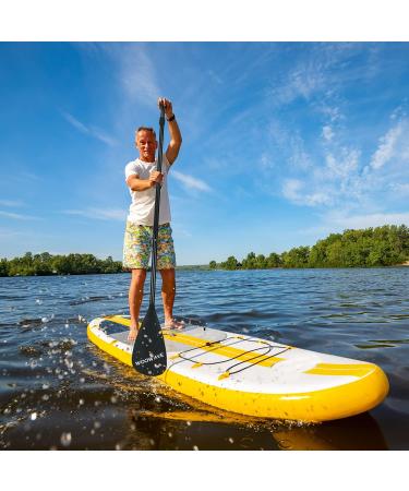 WOOWAVE Adjustable SUP Paddle 3 Piece | Stand-Up Paddleboard Accessory (Aluminum, Fiberglass, Carbon Fiber) - Black - Buy Online on GoSupps.com