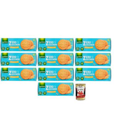 Italian Gourmet E.R. Gull n Digestive Wholemeal Zero Sugar Cookies Whole Cookies with Sweeteners Sugar Free 400 g Pack + Italian Gourmet Tomato Pulp 400 g Tin
