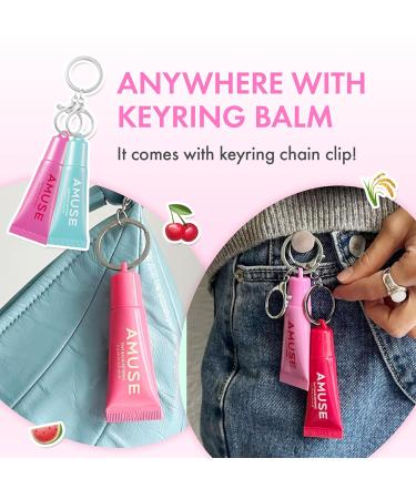 Amuse SEOUL Care Tint Lip Balm Keyring (01 Rice) | Hydrating Lip Balm + Keychain Rice Extract & Multi-Peptide Complex Clear Glossy Finish | 0.21 oz - Buy Online on GoSupps.com