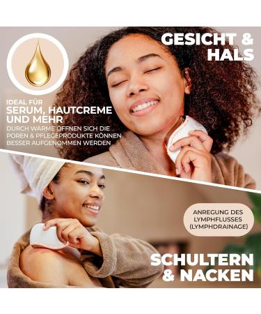 JVF Beauty Gua Sha Electric Facial Massage Device - Anti-Aging Face Lifting with Vibration Heat & Red Light LED - Perfect for Facial Care - White - Buy Online on GoSupps.com