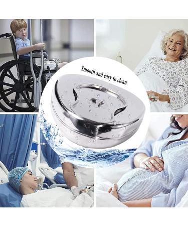 Stainless Steel Bed Pans Bedpans with Lid Spill Proof for Bed Bound Patient Bed Pans for Elderly Females and Male Easy to Wash to Elderly Patient - Buy Online on GoSupps.com