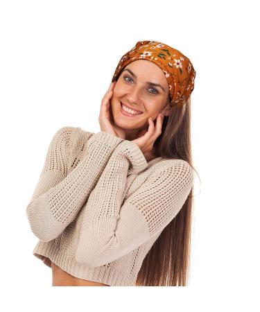 6-Piece Boho Floral Elastic Headband Set with Hair Clips for Women and Girls - Chiffon Turban Scarf Hair Accessories in Classic Floral Patterns - Buy Online on GoSupps.com