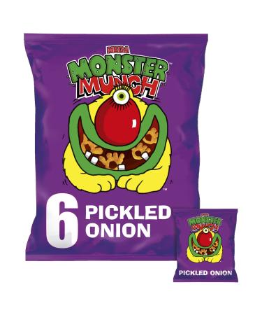 Walkers MEGA Monster Munch Pickled Onion 6 Pack - Buy Online on GoSupps.com