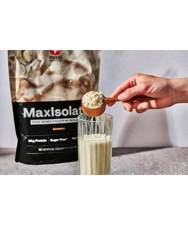 Maxinutrition 100% Whey Protein Isolate Banana 1kg - Low Sugar & Fat 82% Protein No Artificial Flavors 33 Portions - Delicious Natural Protein Shake - Buy Online on GoSupps.com