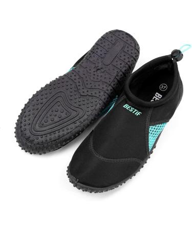 Bestif Bathing Shoes for Men & Women | Neoprene Swimming & Water Shoes | Lightweight & Comfortable | Sizes 36-45 | Black & Blue - Buy Online on GoSupps.com