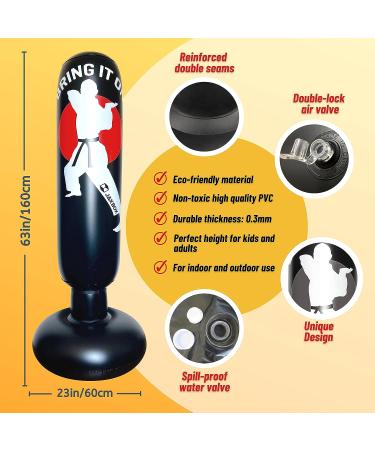 JAXBOX Inflatable Kids Punching Bag - 64 Freestanding Boxing Bag for Kids - Ideal for Karate, Kickboxing, Taekwondo - Gift for Boys & Girls - Buy Online on GoSupps.com
