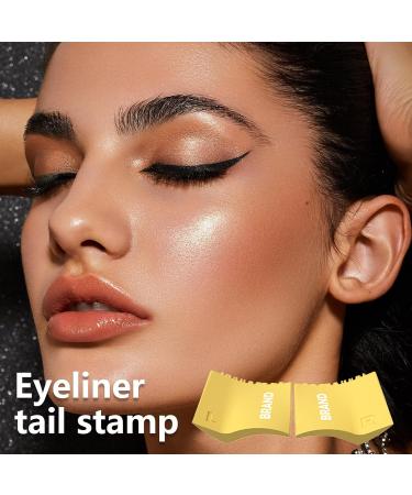Generic Eyelash Stamp | Silicone Tool for Lower Lash Eyeliner Stamp - Silicone Eye Makeup Tool Lower Lashes for Makeup Beginner Girls yellow - Buy Online on GoSupps.com