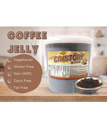CRISTORY Coffee Flavor Jelly Boba Jar (7.27 lbs) - Authentic Arabica Coffee - Gluten & Fat Free - Vegan Friendly - Bubble Tea Toppings for Beverages & Desserts - Buy Online on GoSupps.com